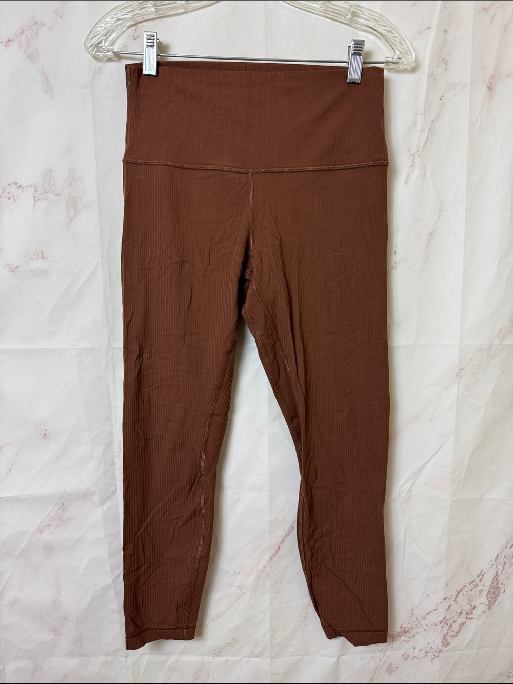 Lululemon Ribbed High Rise Leggings Brown Women's Size 8